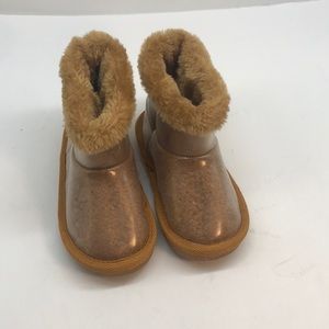 Girls Waterpoof Snow Boots,Warm Winter Transparent Shoes with Cotton Lining  8